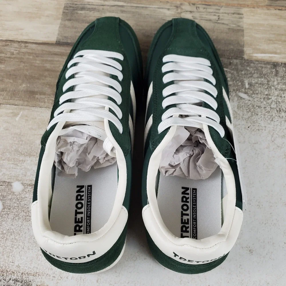 Tretorn Rawlins Womens Shoes Sz 8 M Green Round Toe Lace Up Fashion Sneakers